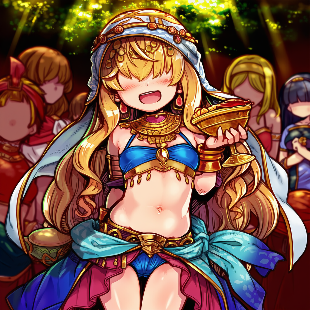 2_ターン２ 怪しい客（crowd, faceless, holding a cup of wine）.png